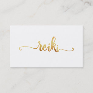 *~* Mystic Magical White Gold REIKI Typografie Visitekaartje