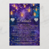 Mystic Marrakesh Night Lantern Weddenschap Details Informatiekaartje (Voorkant)