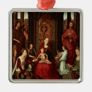 Mystic Marriage of St. Catherine en Other Saints Metalen Ornament
