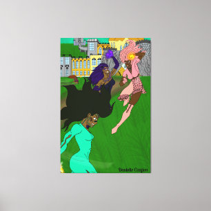 Mystic Melanin Warriors Canvas Afdruk