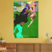 Mystic Melanin Warriors Canvas Afdruk (Insitu (Woonkamer))