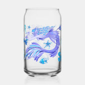 Mystic Mermaid Fairy Paarse Creature Ceramic Tegel Blikvorm Glas (Achterkant)