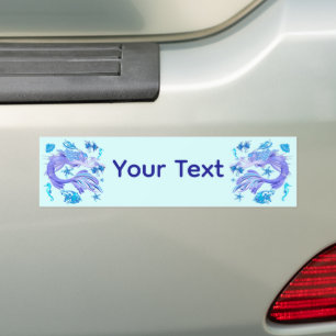 Mystic Mermaid Fairy Paarse Creature Ceramic Tegel Bumpersticker