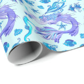 Mystic Mermaid Fairy Paarse Creature Ceramic Tegel Cadeaupapier (Rol Hoek)