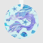 Mystic Mermaid Fairy Paarse Creature Ceramic Tegel Ornament (achterkant)