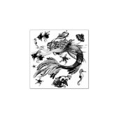 Mystic Mermaid Fairy Paarse Creature Ceramic Tegel Rubberstempel (Afrduk)