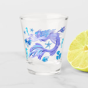 Mystic Mermaid Fairy Paarse Creature Ceramic Tegel Shot Glas