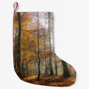 Mystic Misty Herfst Forest Santa mantel Kleine Kerstsok