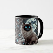 Mystic Moon Cat - Enchanted Black Cat mug (Devant droit)