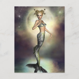 Mystic Moon Mermaid Briefkaart