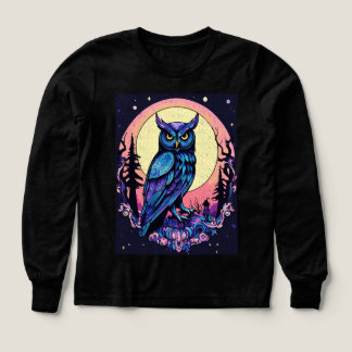 Mystic Moon Owl T-shirt betoverende nachtelijke st