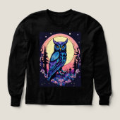 Mystic Moon Owl TShirt Enchantant style Nocturne (Motif recto)