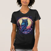 Mystic Moon Owl TShirt Enchantant style Nocturne (Devant)
