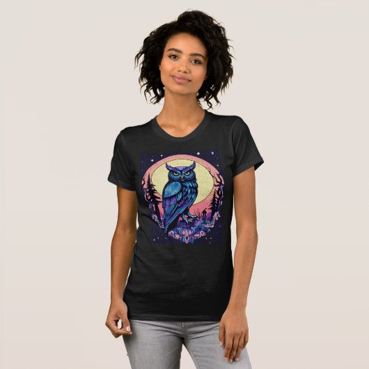 Mystic Moon Owl TShirt Enchantant style Nocturne (Devant entier)