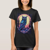 Mystic Moon Owl TShirt Enchantant style Nocturne (Devant)