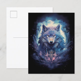 Mystic Moon Wolf Guardian Aankondigingskaart