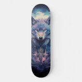 Mystic Moon Wolf Guardian Skateboard (Voorkant)