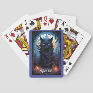 Mystic Moonlit Feline Pokerkaarten