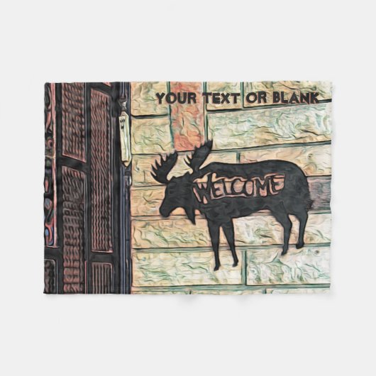 Mystic Moose Fleece Deken (Voorkant (Horizontaal))