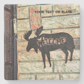 Mystic Moose Stenen Onderzetter (Voorkant)