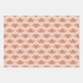 Mystic Moth Pattern op Blush Pink Wrap Inpakpapier Vel (Voorkant 3)