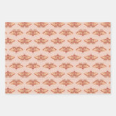 Mystic Moth Pattern op Blush Pink Wrap Inpakpapier Vel (Voorkant 2)
