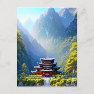 Mystic Mountain Temple Briefkaart