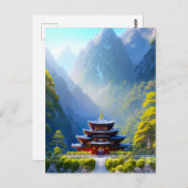Mystic Mountain Temple Briefkaart (Voorkant / Achterkant)