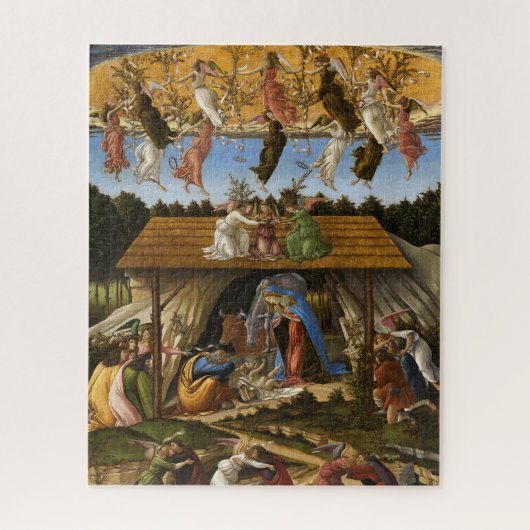 Mystic Nativity (1500) beroemd gemaakt door Sandro Legpuzzel (Verticaal)