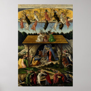MYSTIC NATIVITY door Sandro Botticelli ,Kerstmis Poster