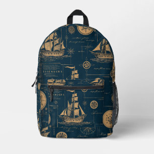 Mystic Navigator – kaart en kompas ontwerp Bedrukte Rugzak