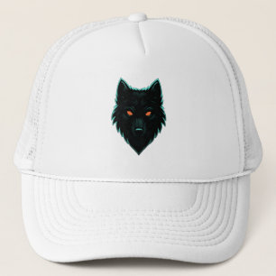 Mystic Neon Wolf Design Trucker Hat Pet