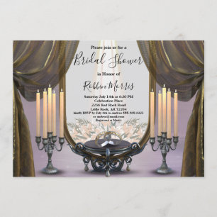 Mystic Night Gold Drapes & Candles Vrijgezellenfee Kaart