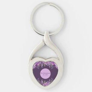 Mystic Orchards: Paarse botanische gelukzaligheid  Sleutelhanger