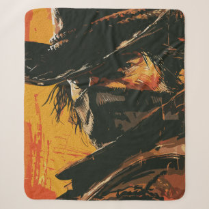 Mystic Outlaw: Felle Western Starende Blik Sherpa Deken