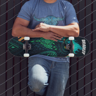 "Mystic Owl" gepersonaliseerd skateboard dek met C
