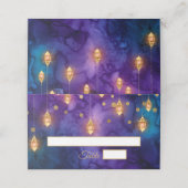 Mystic Paars Blue Fairy Bokeh Gold Wedding (Buitenkant ongevouwen)