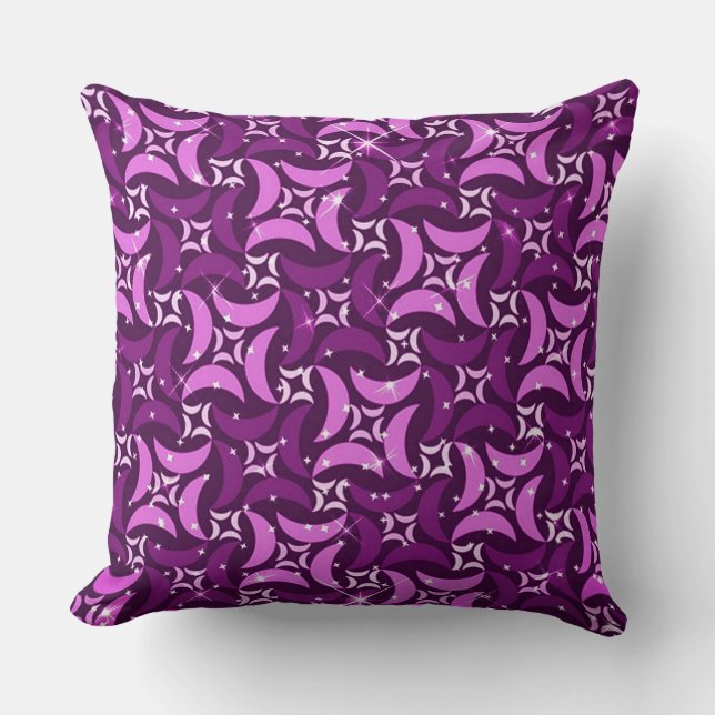 Mystic Pink Moons Motif Jeu Oreiller (Recto)