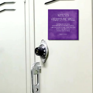 Mystic Purple Fog Witch's Gratitude Spell Magnet