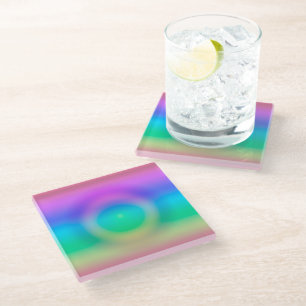 Mystic Rainbow Eye Ombre Glazen Onderzetter
