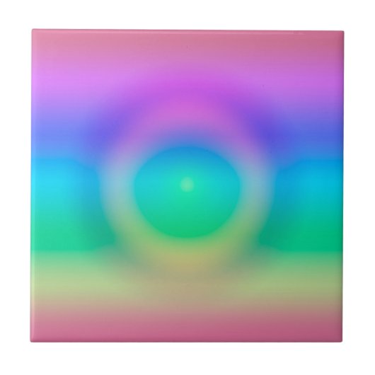 Mystic Rainbow Eye Ombre Tegeltje (Voorkant)