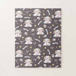 Mystic Ram Zodiac Night Bunny en Ram Legpuzzel