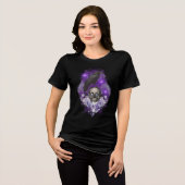 Mystic Raven & Skull – Gothic Celestial Elegance Tri-Blend Shirt (Voorkant volledig)