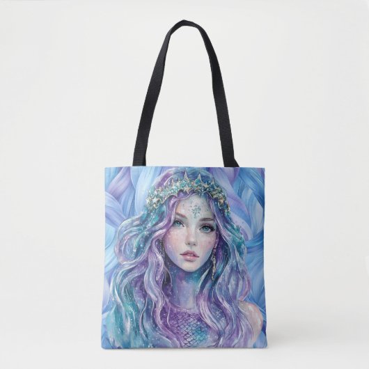 Mystic Reflection Zeemeermin Canvas tas- Draagtas (Voorkant)