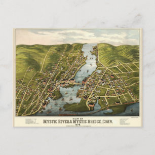 Mystic River, CT Briefkaart