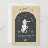 Mystic Sagittarius Zodiac Arch Carte de remercieme (Devant)