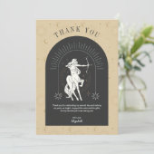 Mystic Sagittarius Zodiac Arch Carte de remercieme (Debout devant)