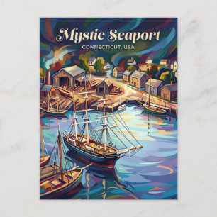 Mystic Seaport Connecticut Briefkaart