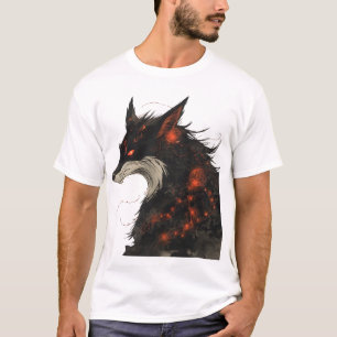 Mystic Shadow Fox Grafische T-shirt - Fantasie Don