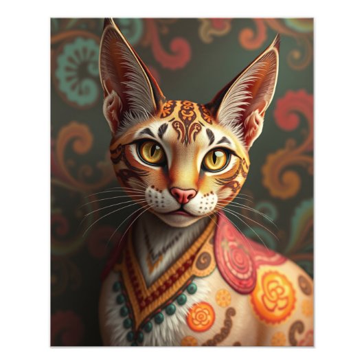 Mystic Siamese Cat Foto Afdruk (Voorkant)